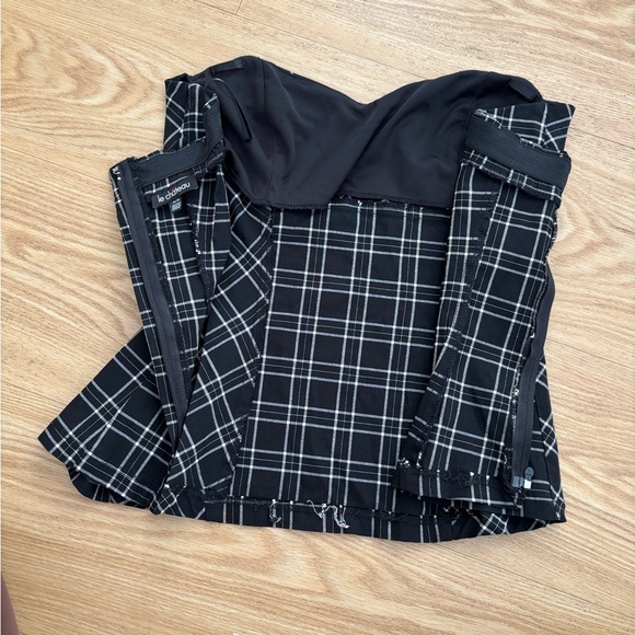 Vintage Le Chateau Plaid Medium women sleeveless top Y2K Dark Academia Feminine - Picture 4 of 8